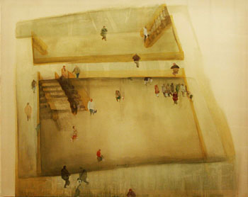 Eszter Szab: People, 2007, aquarell 150x120cm