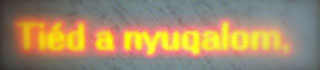 Szigeti G. Csongor: Sírfeliratok, 2010, LED-display márványfólia alatt